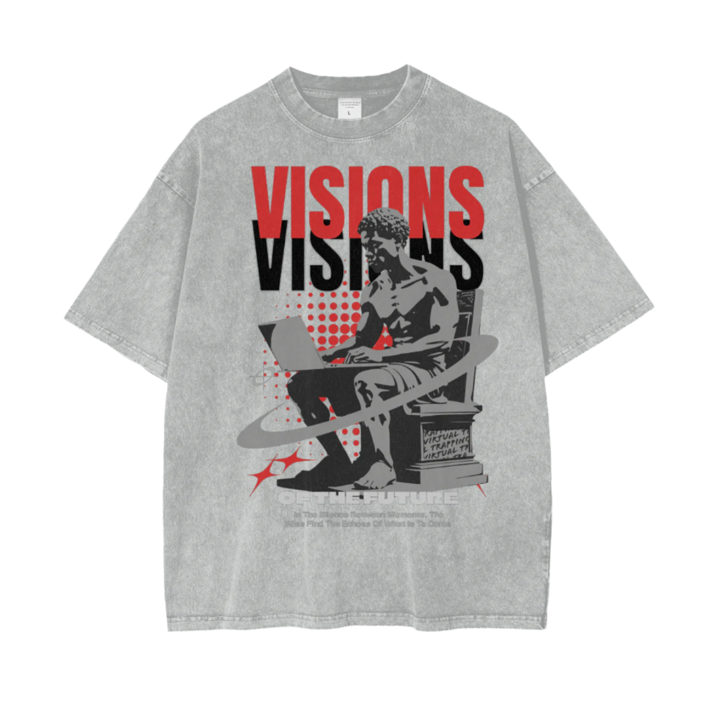 "Visions" Oversize Snow Washed T-Shirt