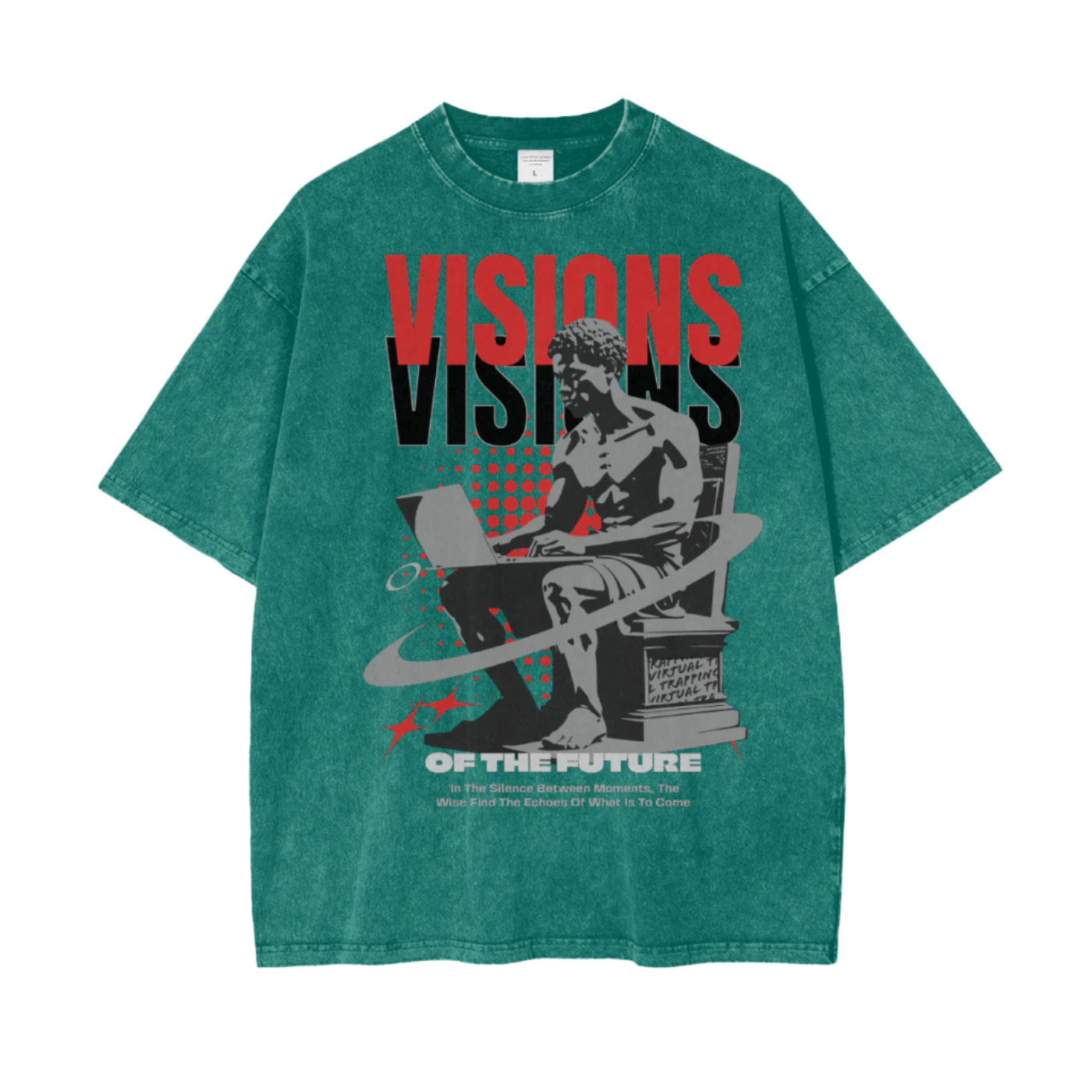 "Visions" Oversize Snow Washed T-Shirt