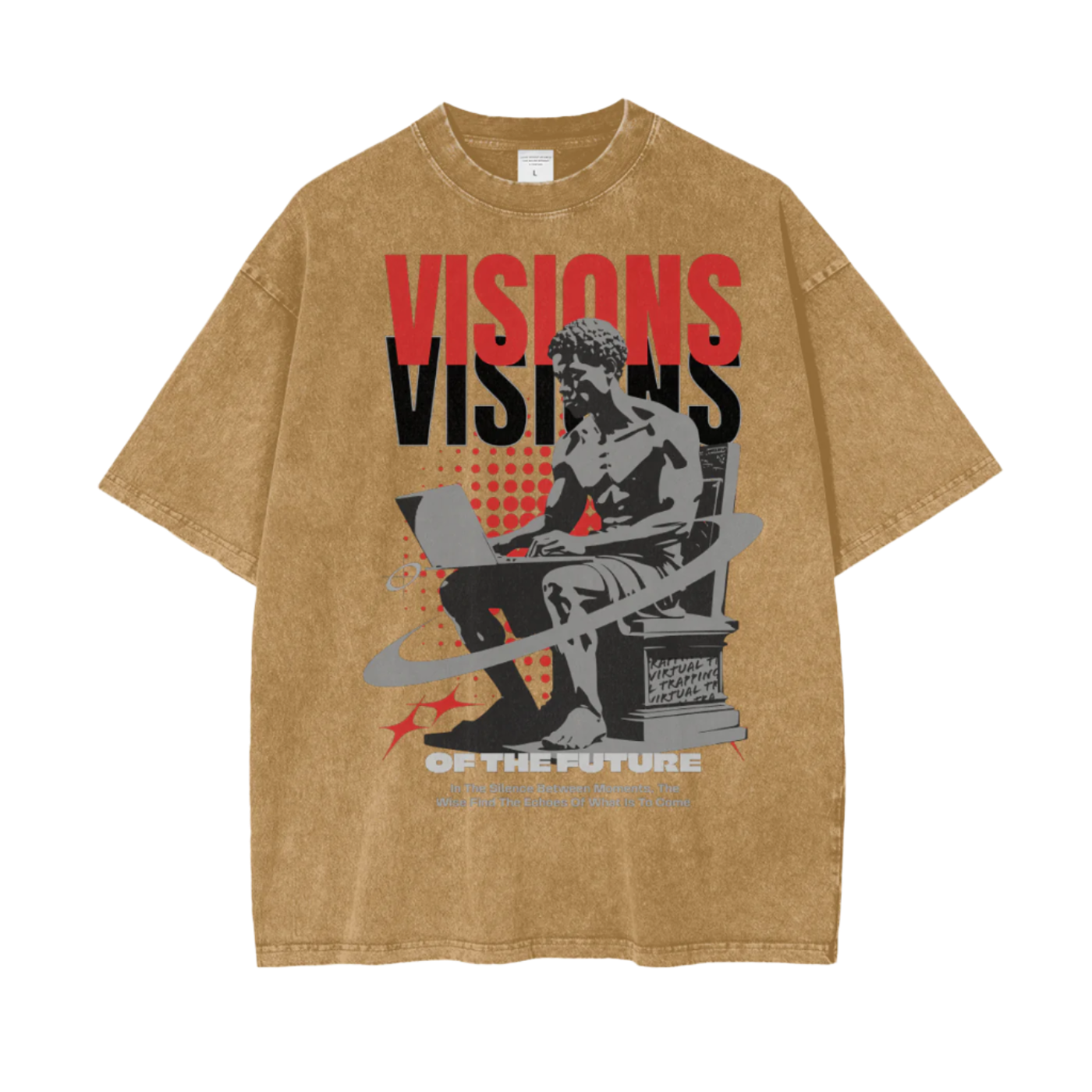 "Visions" Oversize Snow Washed T-Shirt