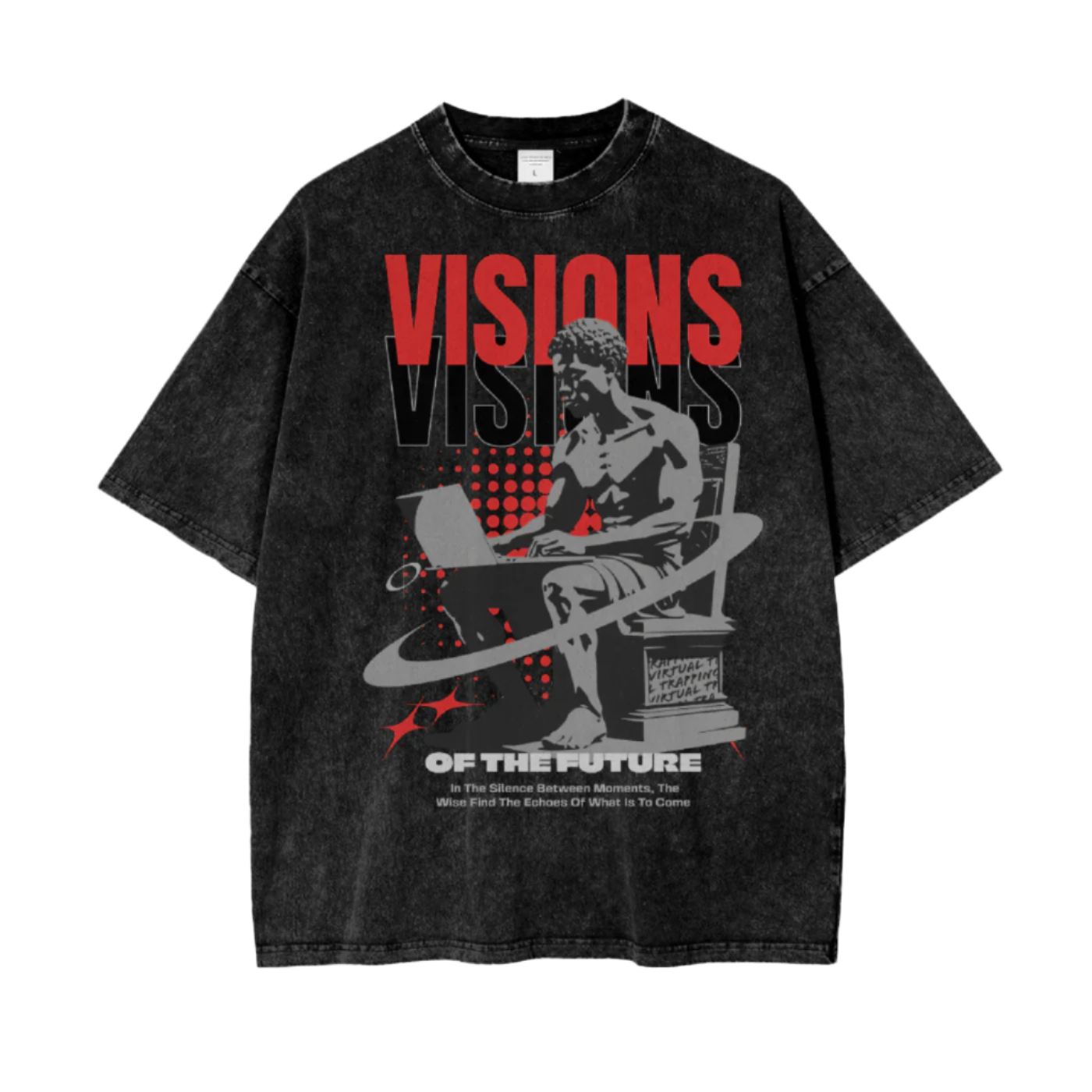 "Visions" Oversize Snow Washed T-Shirt