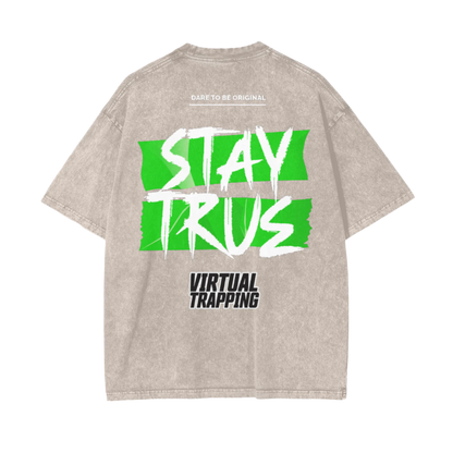 "Stay True" Oversize Snow Washed T-Shirt