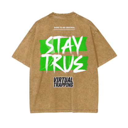 "Stay True" Oversize Snow Washed T-Shirt