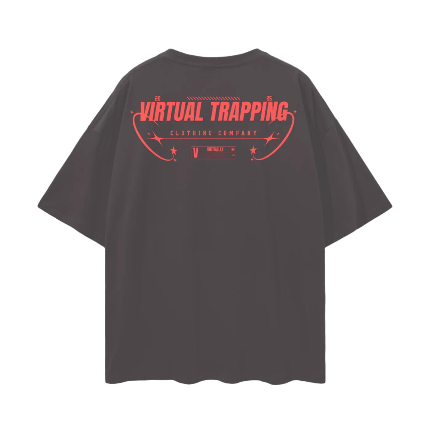 "Trap The Web" Oversize Deep Drop Shoulder Tee