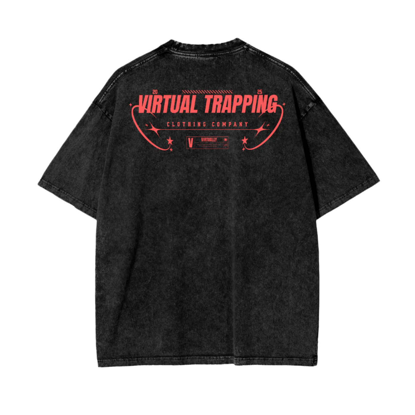 "Trap The Web" Oversize Snow Washed T-Shirt