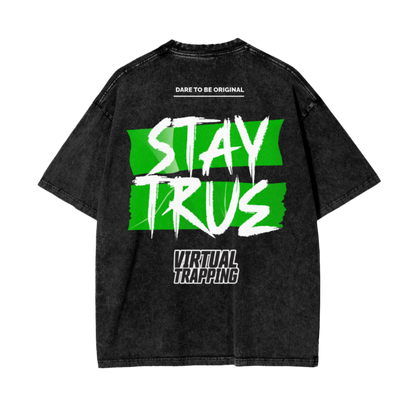 "Stay True" Oversize Snow Washed T-Shirt