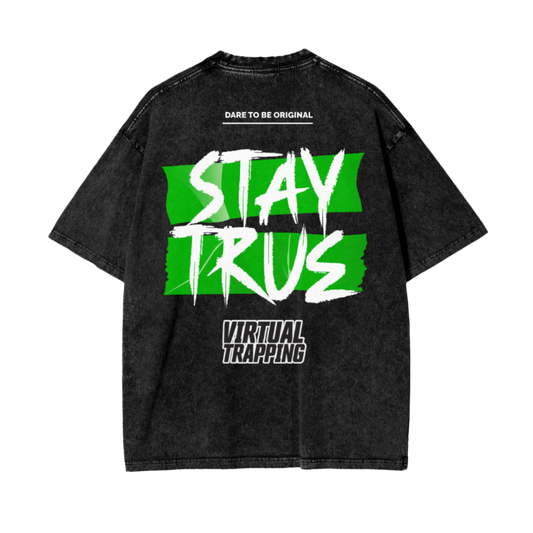 "Stay True" Oversize Snow Washed T-Shirt