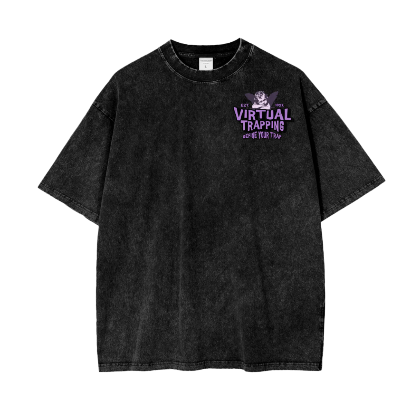 "Hustle Hard" Oversize Snow Washed T-Shirt