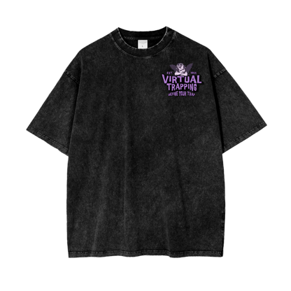 "Hustle Hard" Oversize Snow Washed T-Shirt