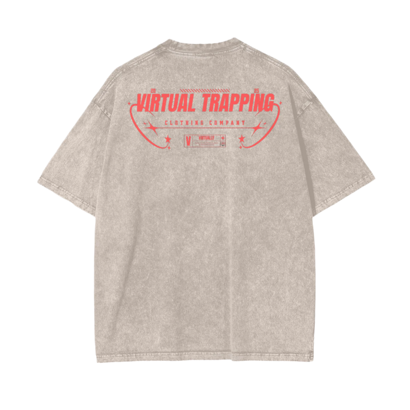 "Trap The Web" Oversize Snow Washed T-Shirt