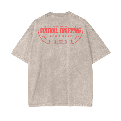 "Trap The Web" Oversize Snow Washed T-Shirt